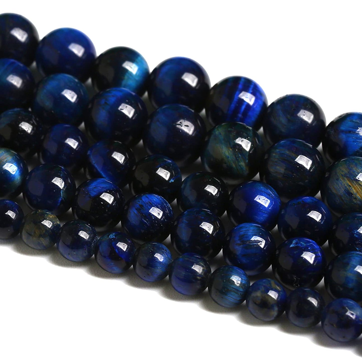 8MM 45PCS Natural Stone Multi Lapis Blue Tiger Eye Stone Beads for Jewelry Making DIY Bracelet