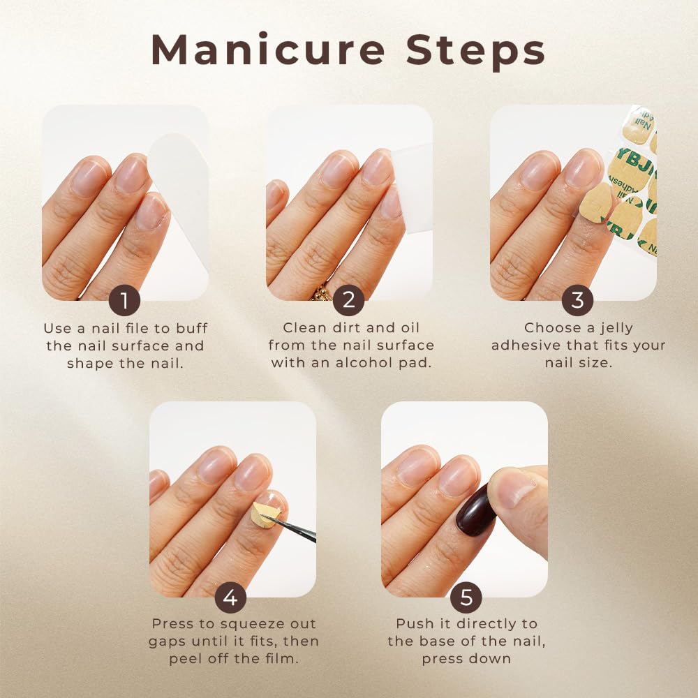 Nelaoco 10PCS Handmade Press On Nails REUSABLE 3D Gel Fake Nails Acrylic Slim Natural Profile Glassy Shine & Detail-Focused Finish (Midnight Dahlia Black - M)