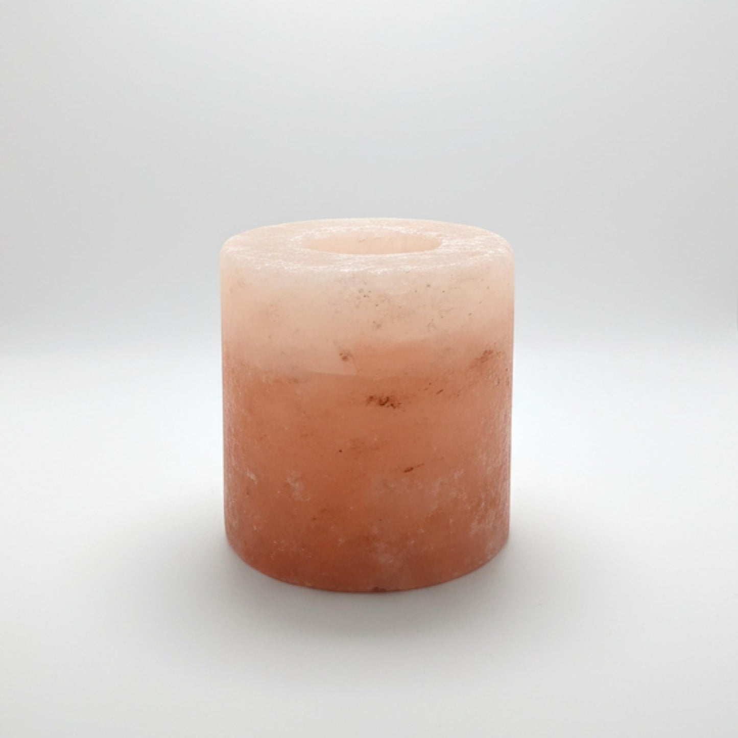 Himalayan Pink Salt Candle Holder 4" — Hand-Carved Crystal Salt Lamp for Spa, Meditation & Air Purifying