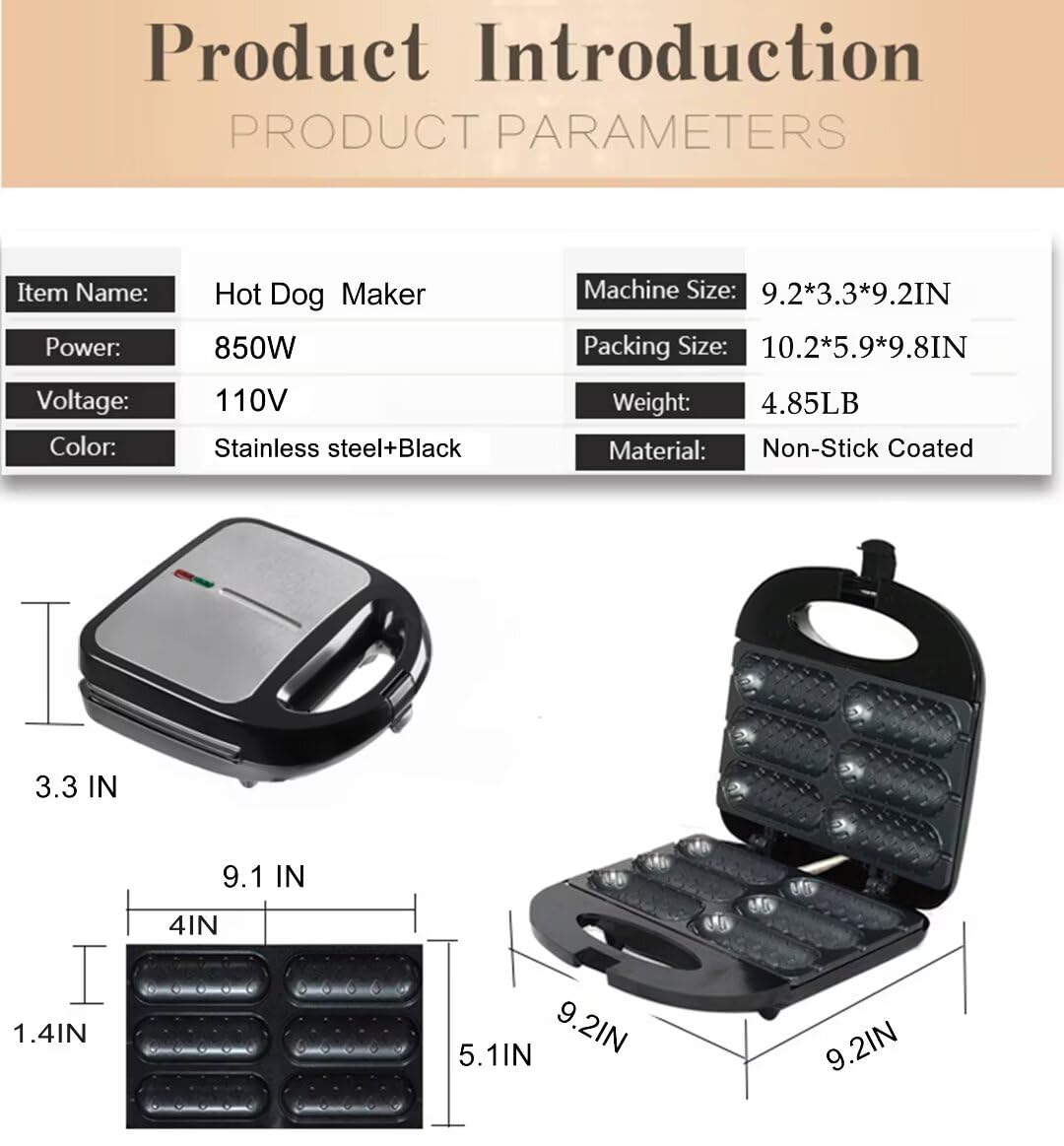 Waffle Maker,Donut,Hot Dog Machine Set,3-in-1 Multifunctional Breakfast Maker Machine with Iron Removable Plate Mold for Home,Kitchen,Cake,Paninis,Nut,Steaks,Grill,Lunch,Snacks or Dessert