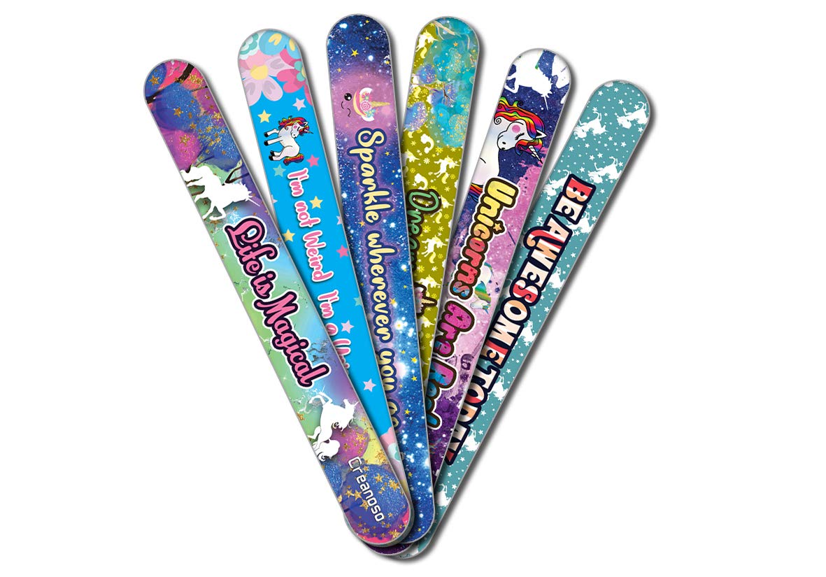 Creanoso Unicorn Emery Board (24-Pack) - Handy Nail Accessories - For Manicure Pedicure - Keep Your Fingernails and Toenails in Tip-top Shape - Great Stocking Stuffers – Beauty Need Essentials