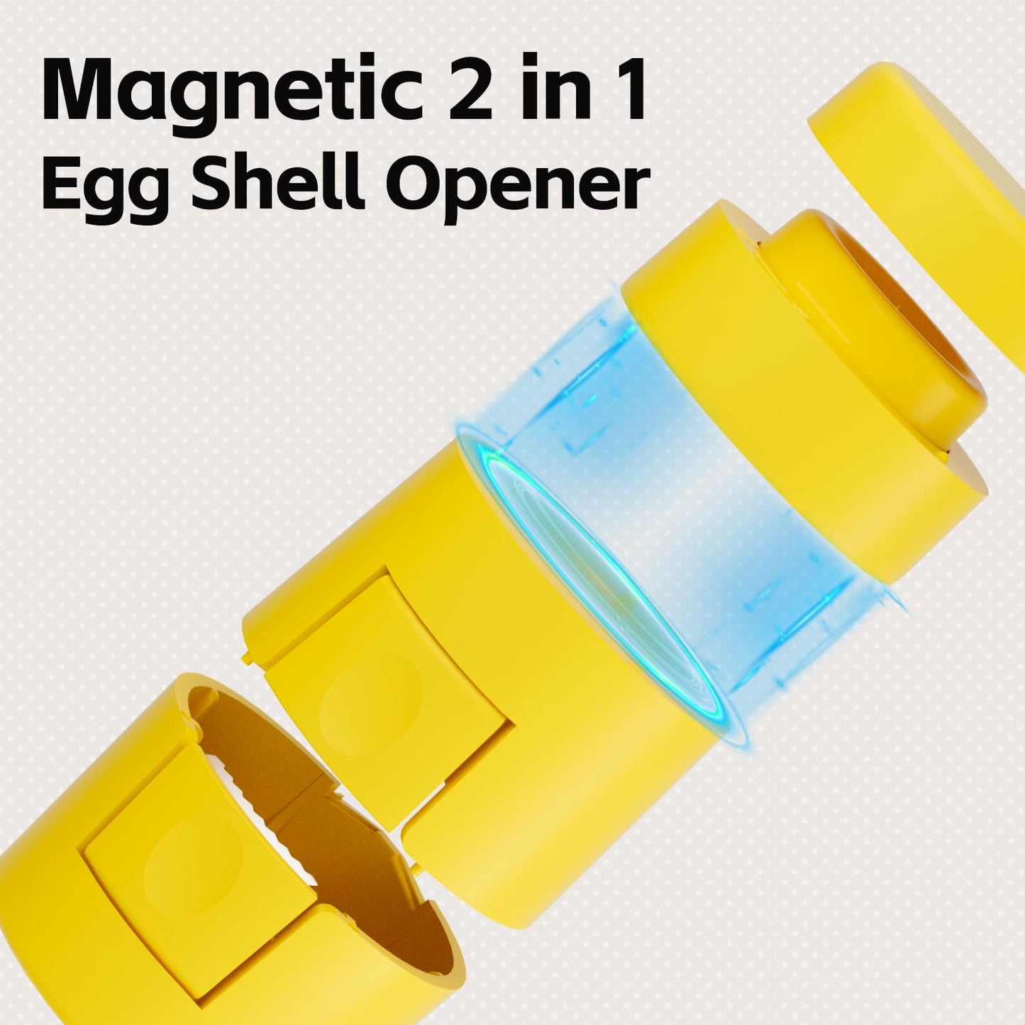 2 in 1 Hard Boiled Egg Shell Opener, Egg Peeler with Piercer, Cute Egg Separator for Raw Eggs, Egg Cracker for Home Kitchen Gadgets Tool
