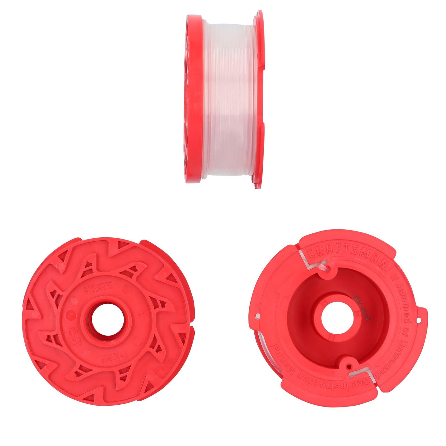 CRAFTSMAN Genuine OEM String Trimmer Line, Weed Eater and Weed Wacker String, 0.065- Inch, 30-Feet of Replacement Spool, 3-Pack Spools (CMZST0653)