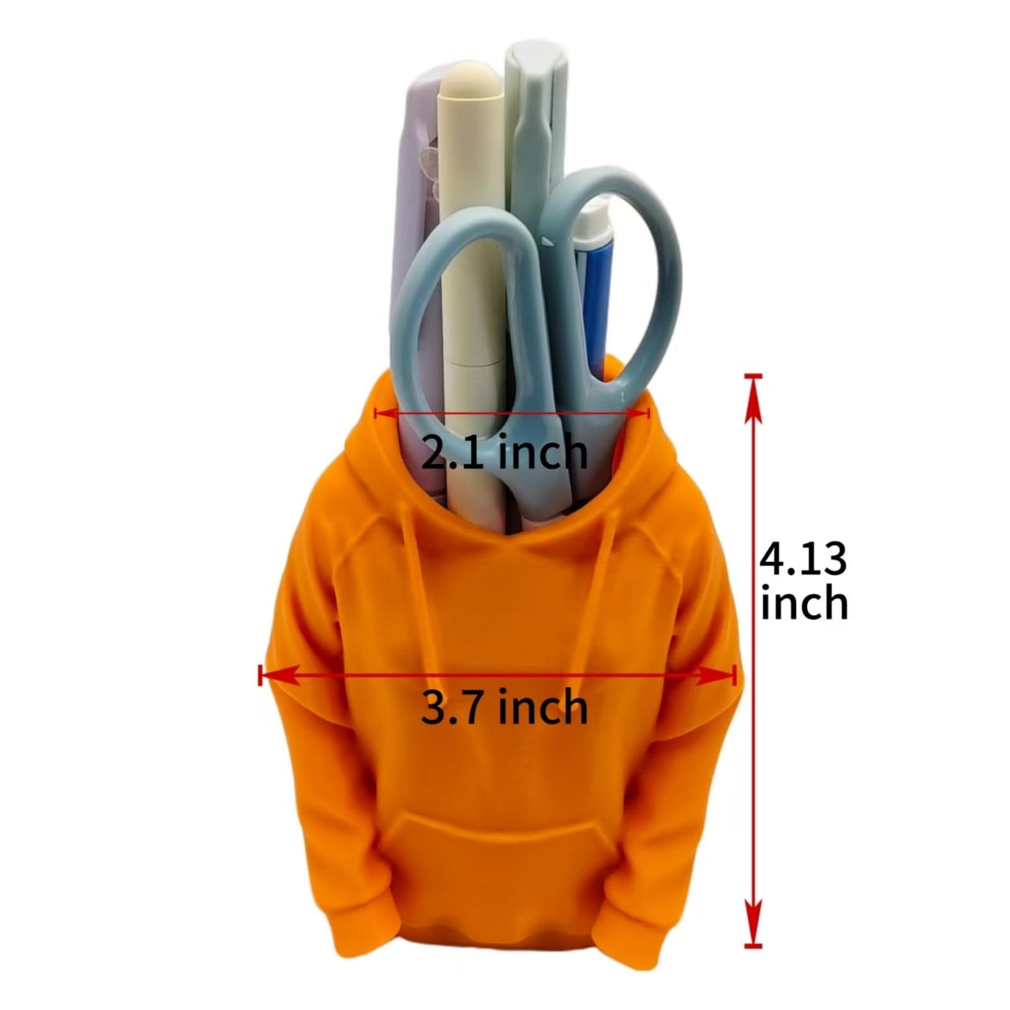 TIME&TRAVE Unique Sweatshirt Pen Holder for Desk, Creative Pencil Holder Desk Organizers, Office Supplies Decorations Idea Gift for Men Women Kids(Yellow)