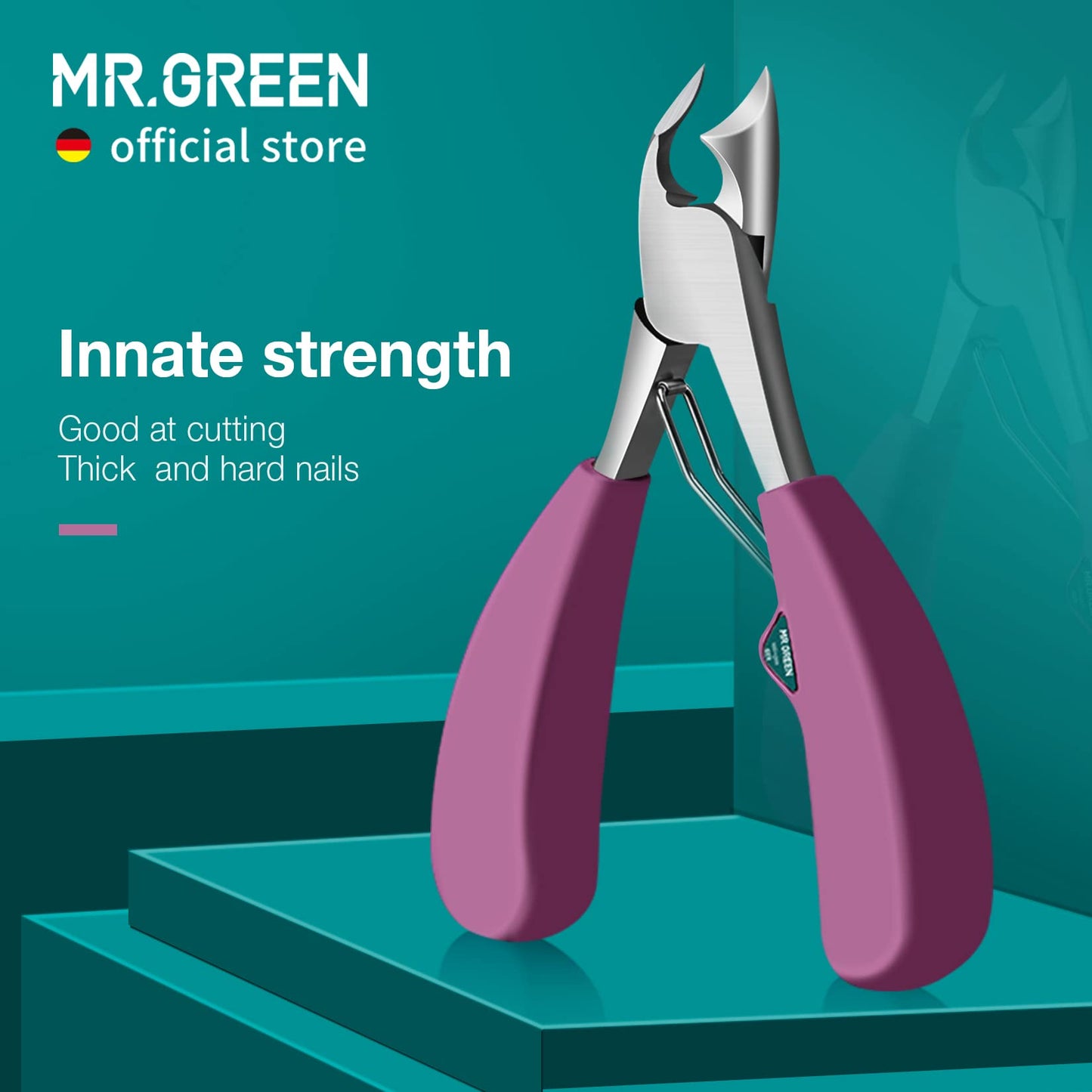 MR.GREEN Toenail Clipper Stainless Steel Ingrown Nail Cutter Good at Cutting Thick and Hard Nails Pedicure Tools (Purple)