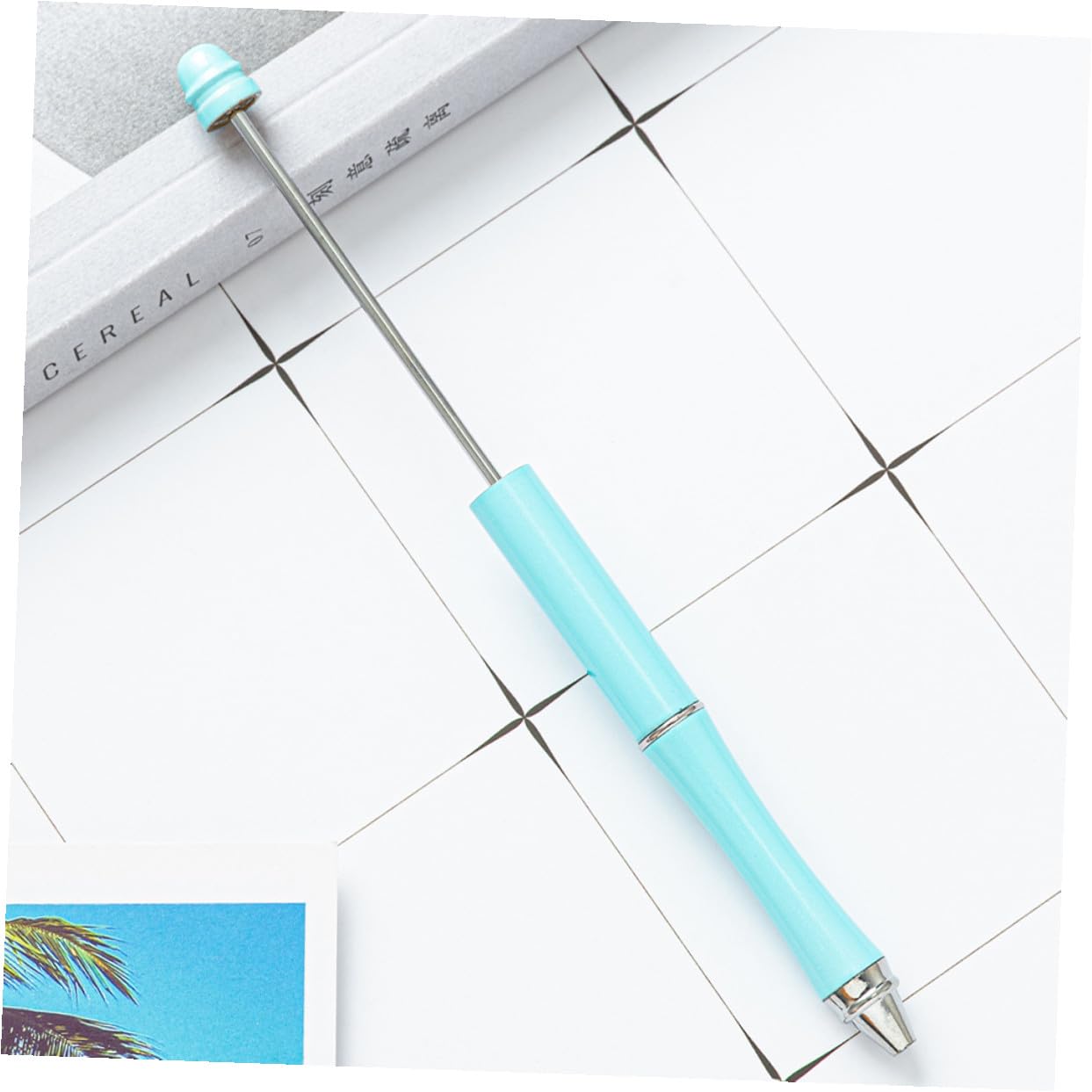 UKCOCO 5pcs Metal Ballpoint Pens Set, Multi-color Pastel Craft Writing Pens for Office, School, DIY Bead Stringing, Household Daily Use