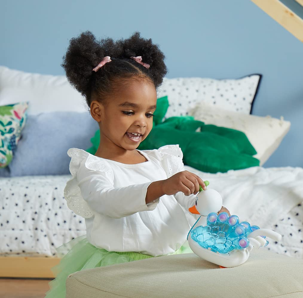 Playskool Glo Friends - Hugbug & Harmony Pop, Push & Roll! - Swan Vehicle - Glowing Bug - SEL Toy - Ages 2+