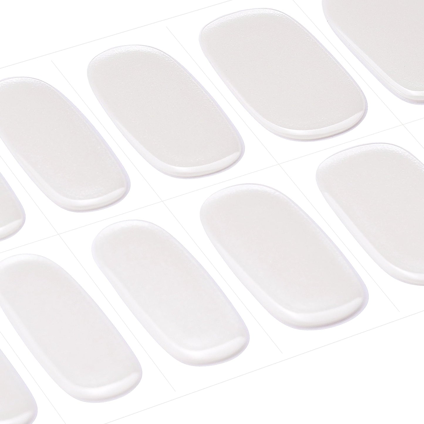 DANNI & TONI Semi Cured Gel Nail Strips Pearl White (Pearl Velocity) Mirror Gel Nail Wraps 28 Stickers