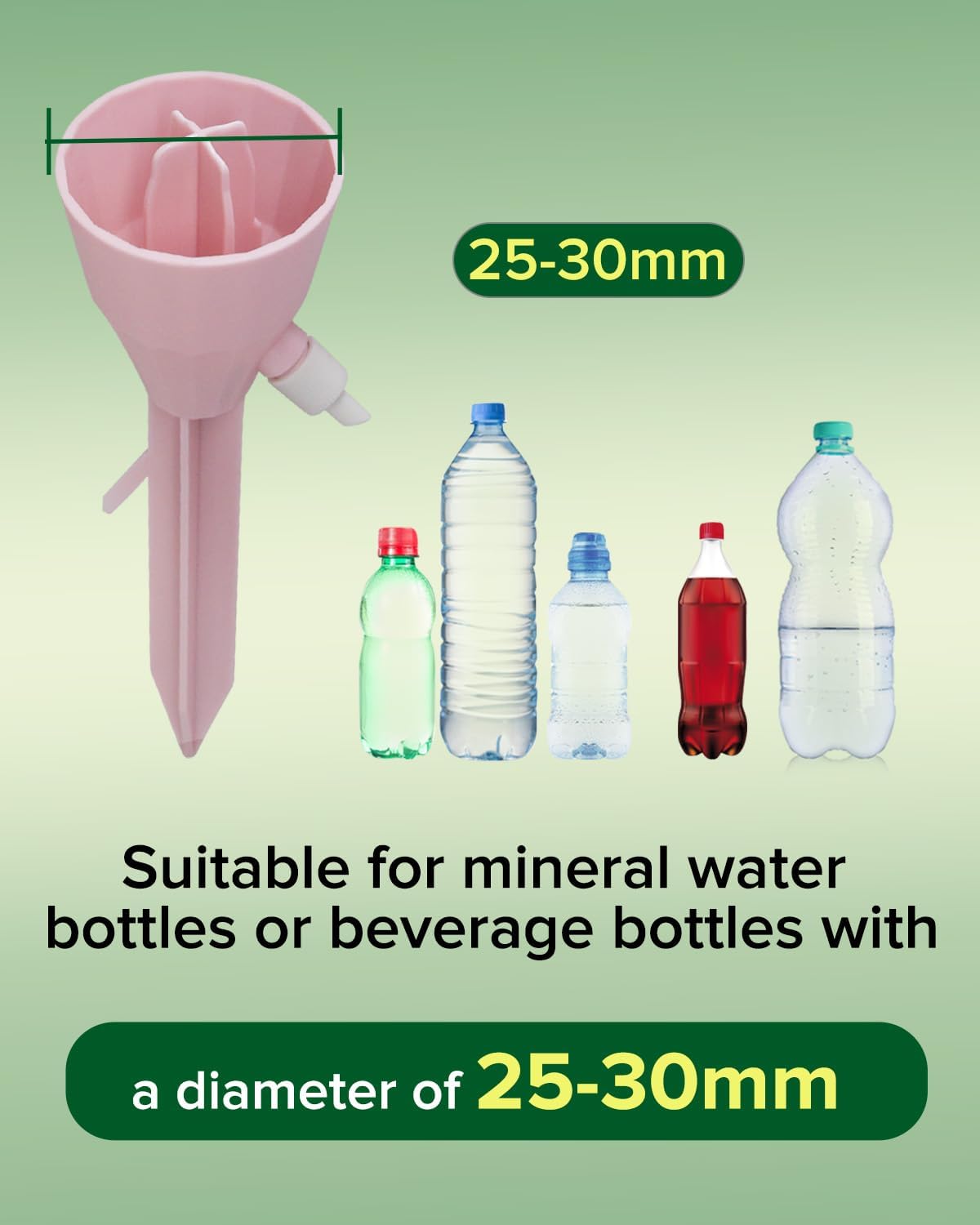 MYMULIKE 6 Pack Self Watering Planter Drip, Automatic Drip Irrigation Stakes with Adjustable Valve, Adjustable Water Flow System, Self Watering Planter Insert Devices for Indoor and Outdoor Plants