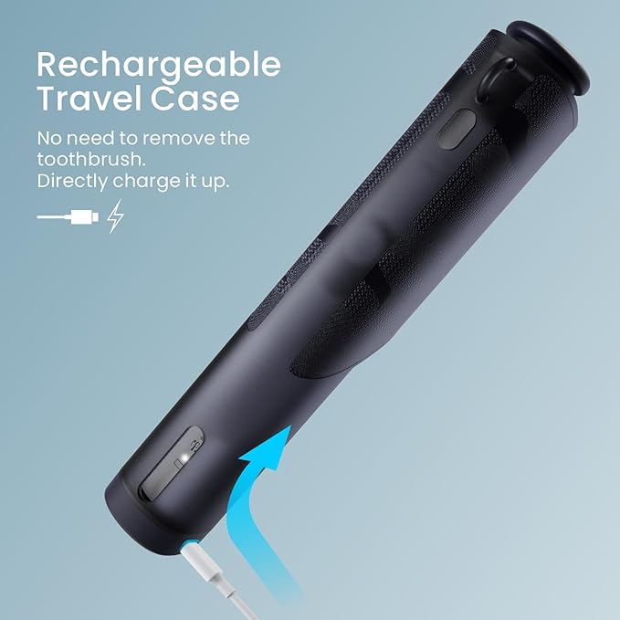 CoolSmile Charging Travel Case Compatible with Philips Sonicare Electric Toothbrushes, Fits Philip Sonicare 1100/3100/ 4100/4300/ 4500/5100/ 5300/6000/ 6100/6300/ 7000 series, Grey