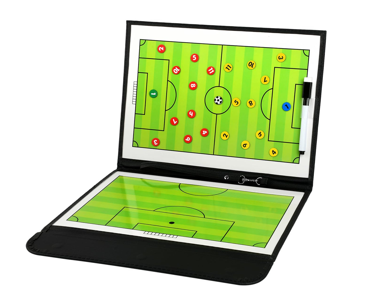 YCConcept Magnetic Soccer Coaching Board Tactical Clipboard Kit with Dry Erase Portable Strategy Coach Board