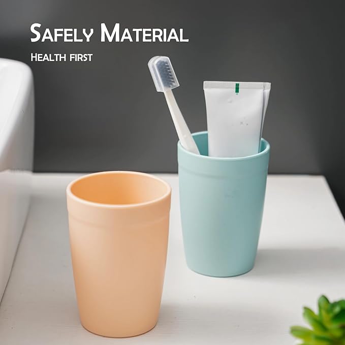 Magnetic Cup Holder for Bathroom, sgzscl Toothbrush Wall Mounted Toothpaste Storage Drain Drill-Free Space Saving Organizer for Family Members