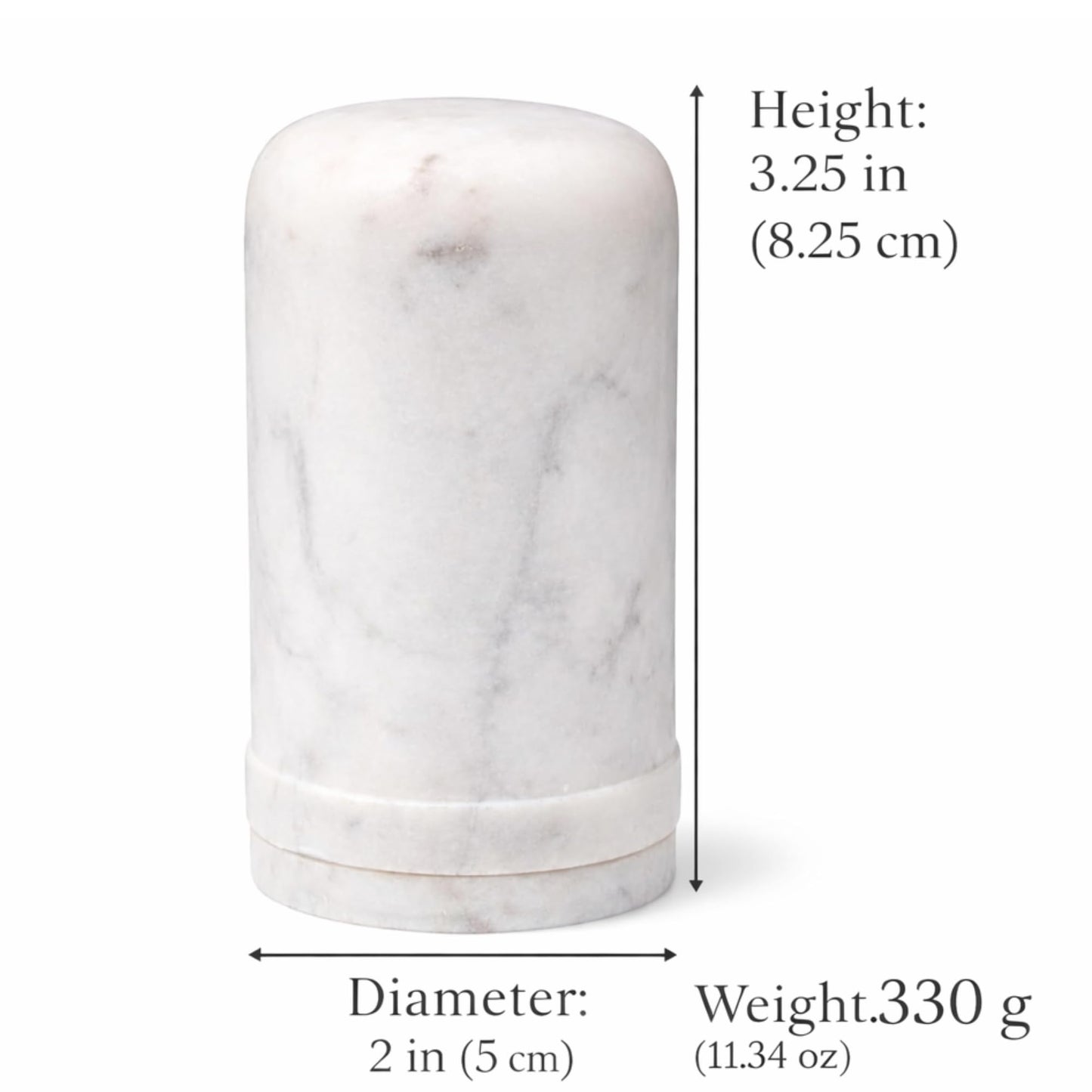 KC KULLICRAFT White Marble Toothpick Stick Holder with Lid | Tooth pick Dispenser For Kitchen, Dining Table | For Home, Restaurant | Toothpick Case Stand 3.25 X 2 (Inches) | White