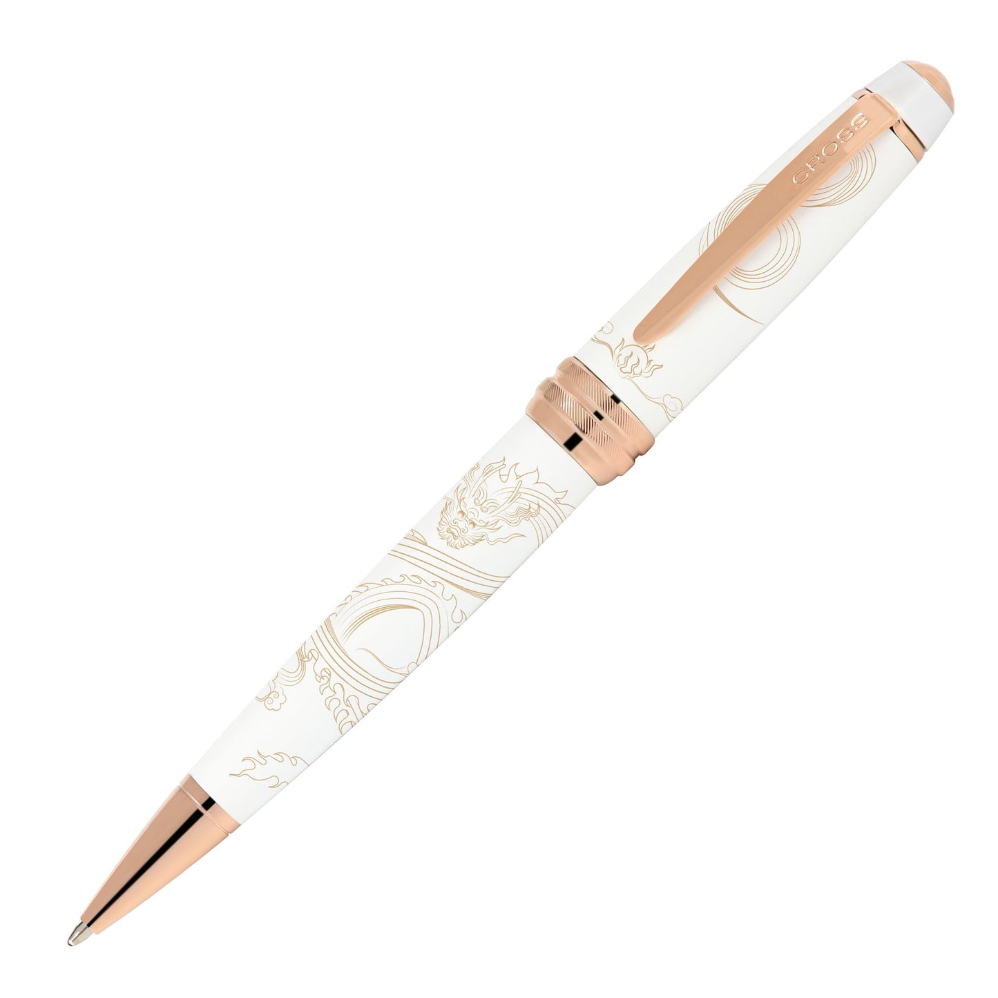 CROSS AT0452-23 AT0452-23 Oily Ballpoint Pen, Year of the Dragon, Bailey, White