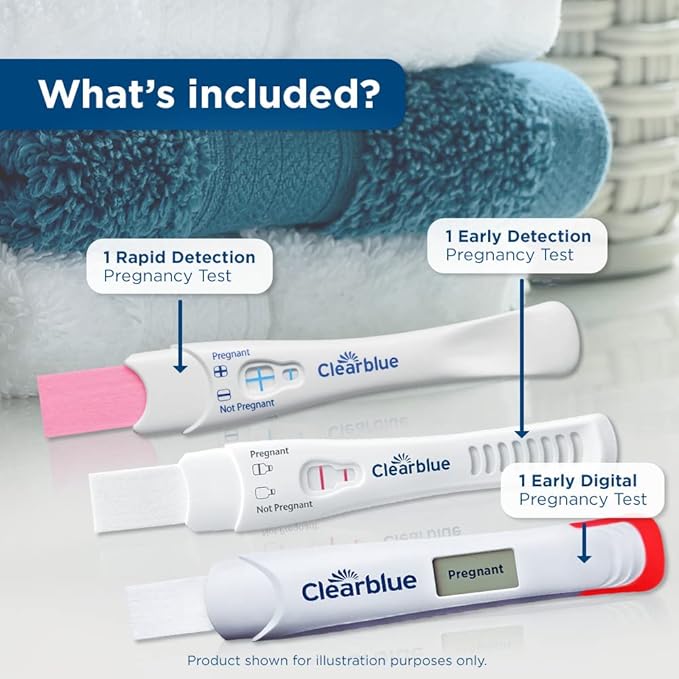 Clearblue Triple Assurance Pregnancy Test Kit, Home Pregnancy Tests, 3 Ways to Test, 3 Ct