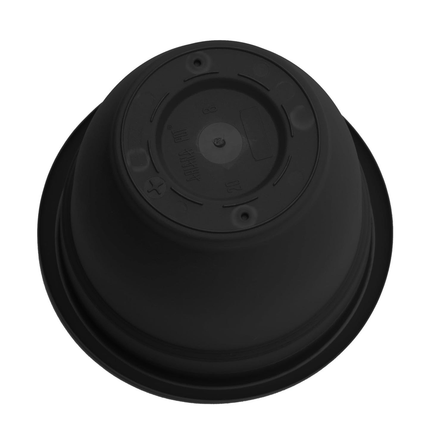 Bloem Ariana 12" Self-Watering Plastic Planter - Rolled Rim Indoor/Outdoor Garden Pot, Black, 2-Pack