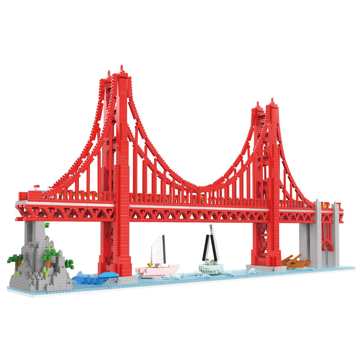 HONLANCH Golden Gate Bridge Micro Building Blocks Set （3800 Pieces）,Landmark Architecture Gift for Adult and Kid