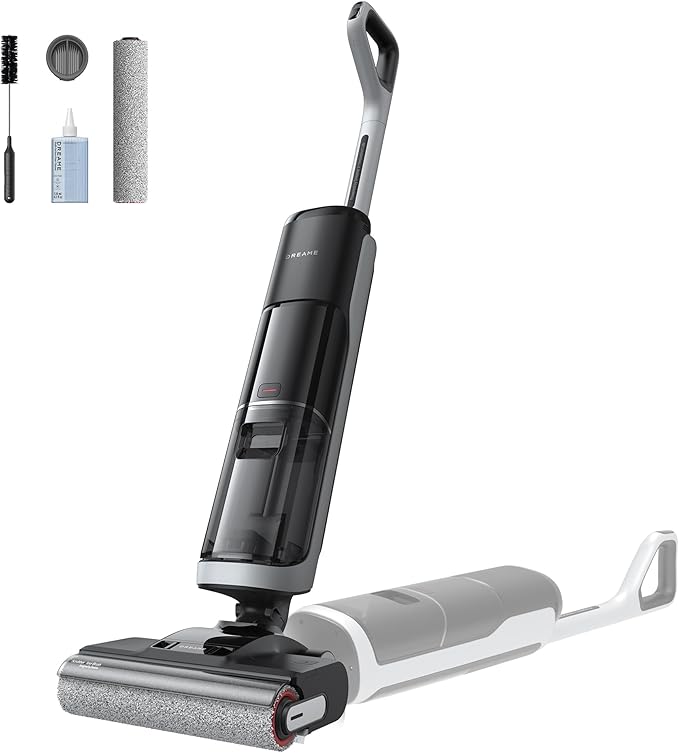dreame H14 Cordless Vacuum Mop, 180° Lie-Flat Wet Dry Vacuum cleaner, 140°F Brush Washing, Fast Hot Air Drying in 5Mins, Smart Hard Floor Cleaner Machine with Powerful Suction, Great for Sticky Messes