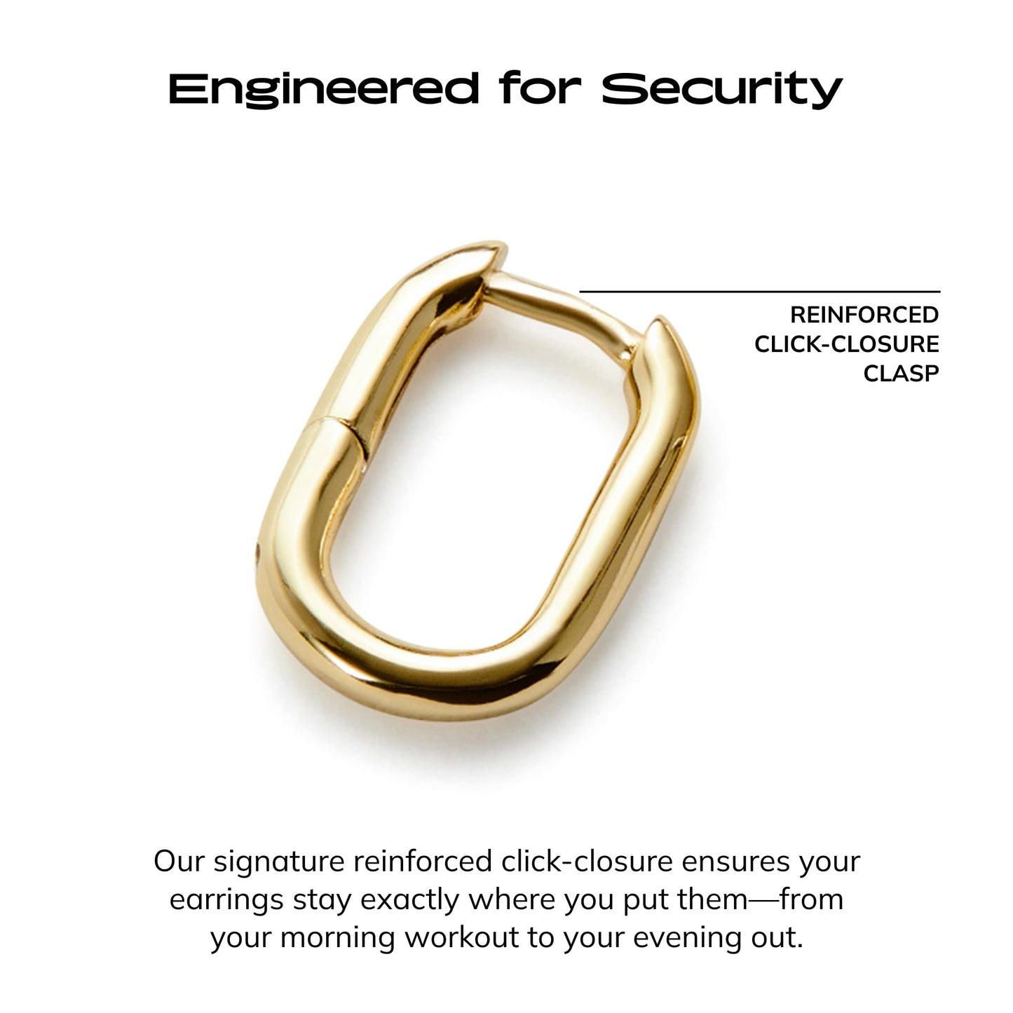Ana Luisa Rectangle Hoop Earrings - Sterling Silver Base With 14K Gold & Silver Rhodium Plating - Chic, Dainty Mixed Metal Huggie Hoops - Hypoallergenic, Tarnish-Free, and Water-Resistant Hoops