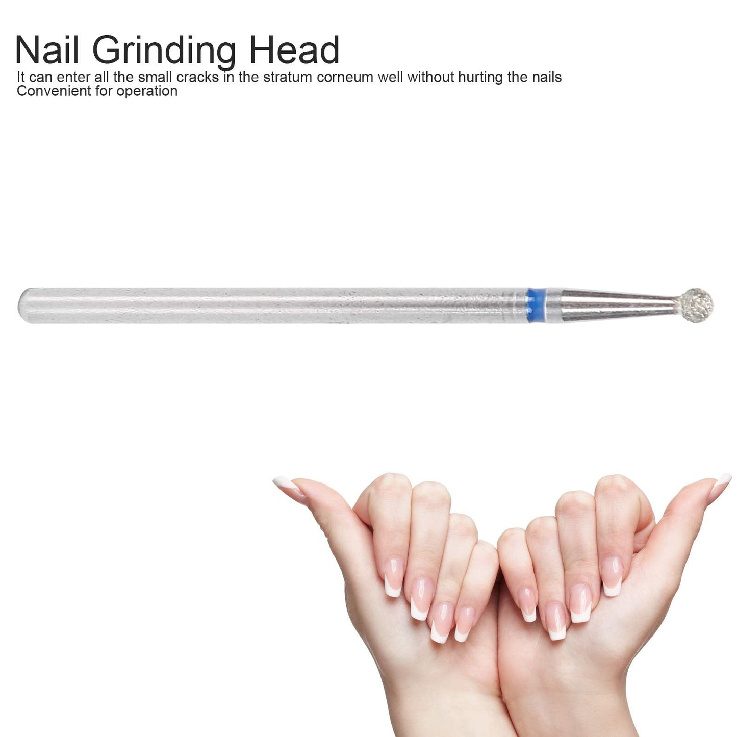 Practical Nail Drill Bits, 50Pcs Nail Polishing Grind Head Replacement Accessory Manicure Tool For Acrylic Gel Nails Cuticle Clean Pedicure (M2-2.3mm)