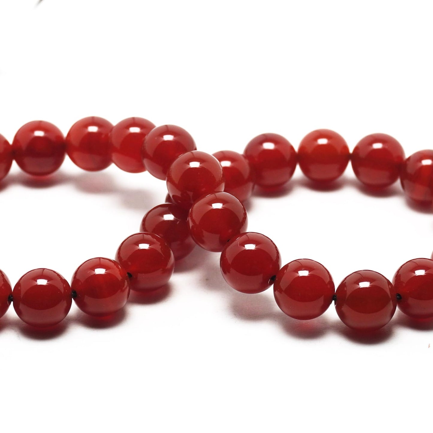 DIQIO Natural Red Agate Beads for Jewelry Making - Carnelian Stone Beads Gemstone Beads for Bracelets, 6mm Round Loose Crystal Beads (58-60pcs, 6mm, Red Aagte)