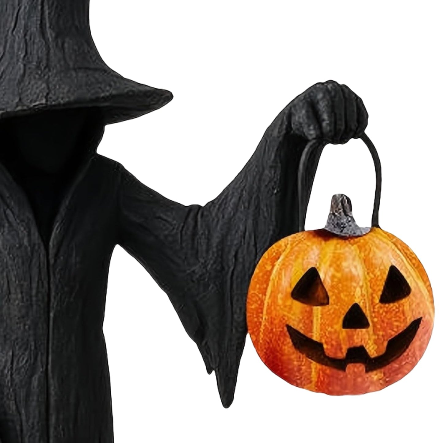 YYPLIAN Gothic Witch Halloween Resin Figurine, 8" Witches Holding Pumpkin Lantern Statue Spooky Witchcraft Ornament for Halloween Home Party Tabletop Decoration (Witch Hold Pumpkin)