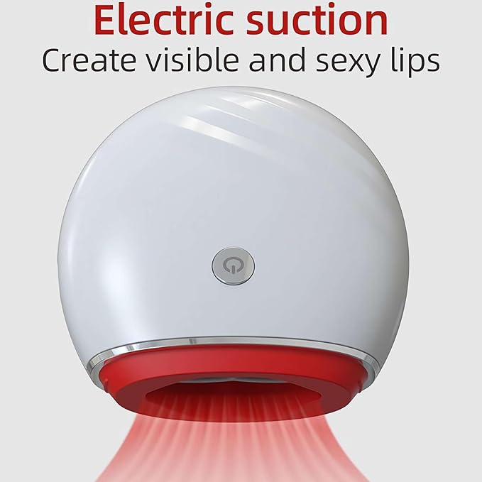Electric Lip Vacuum Plumper,Lip Plumper Device,Lip Enhancer Plumper Tool,Automatic Lip Enhancer Fuller Device,Bigger Lip Suction Plumper Tool,3 Gears Lip Augmentation Beauty Device (White)