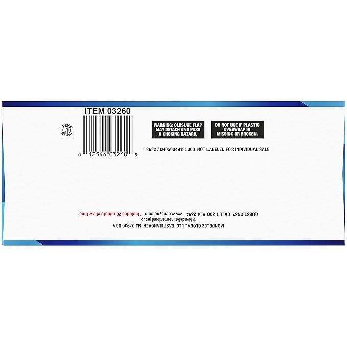 Dentyne Ice Peppermint Sugar-Free Chewing Gum, 6 Bottles of 60 Pieces (360 Total Pieces)