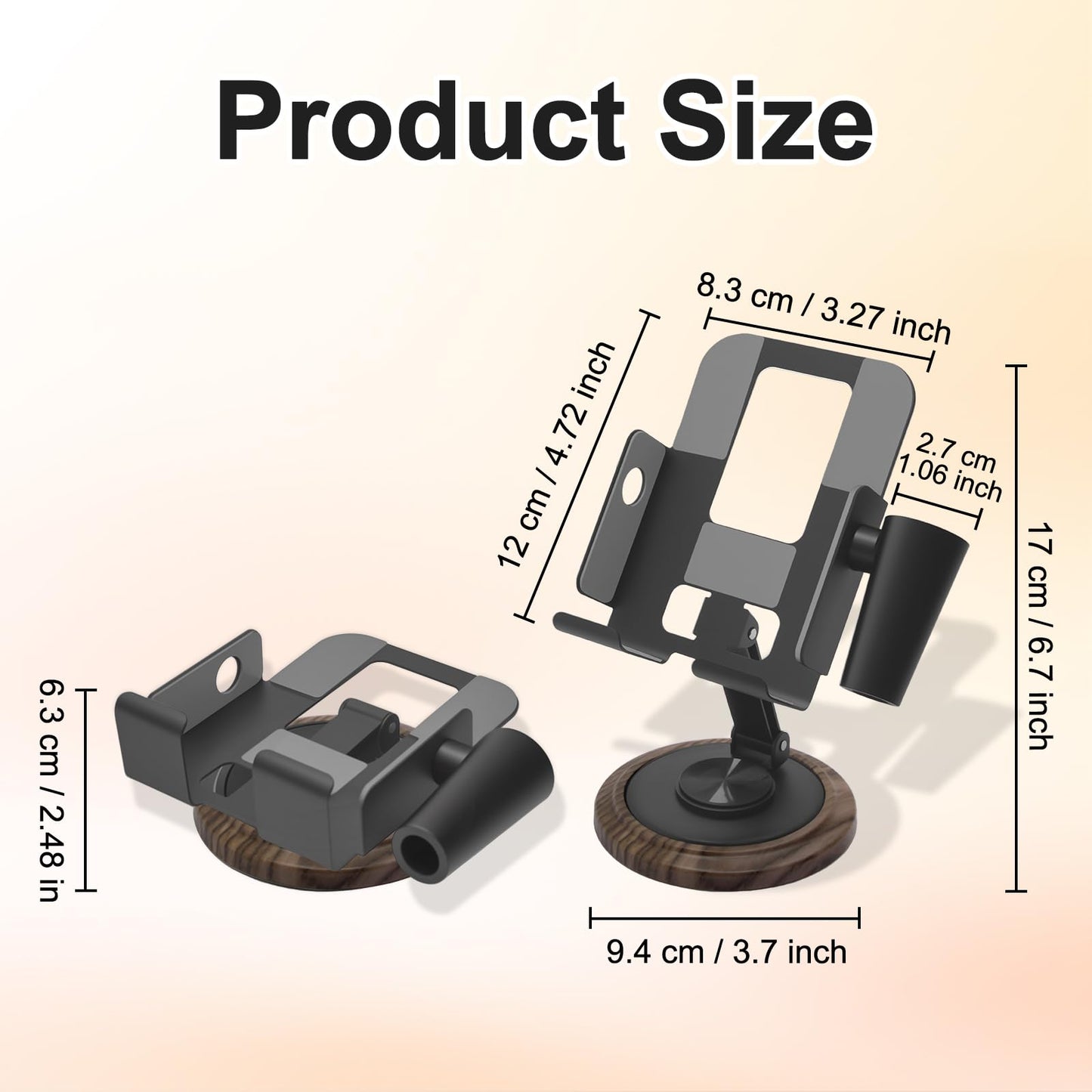 Diesisa Nail Drill Machine Holder - Nail Drill Holder Stand - 360° Rotatable - With Pen Holder - Portable Acrylic Nail Tools - Professional Manicure Tool Organizer for Nail Salon & Home Use - Brown