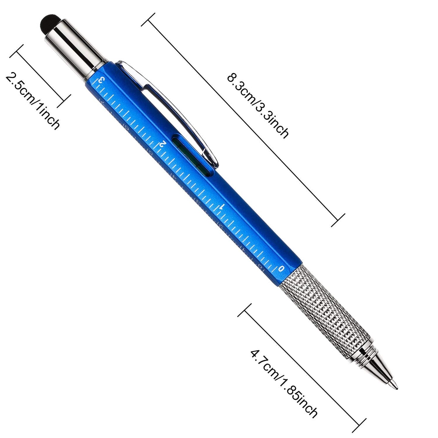 Zhanmai 16 Pcs Multitool Pens 6 in 1 Multi-tool Pen Set for Father's Day Bulk Tool Pen Gifts with Screwdriver Refills Ruler Level Gauge for Adult Men Dad Husband Birthday (Multi-color)