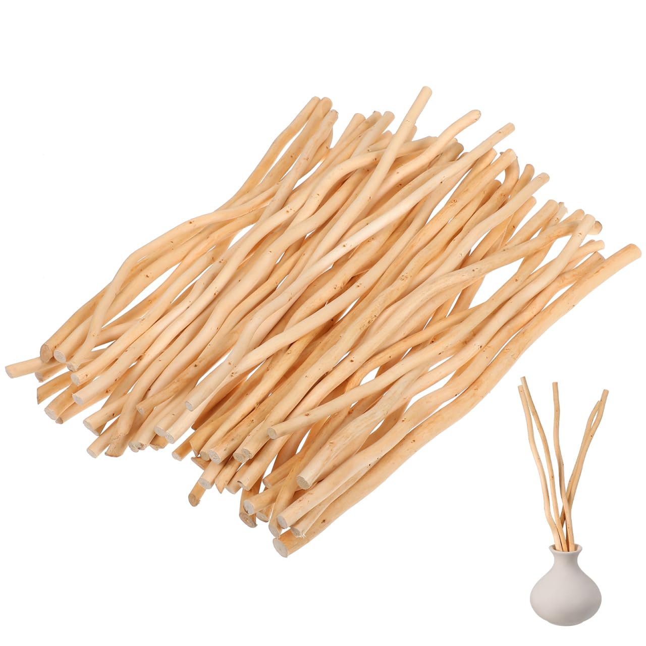 Ipetboom 50Pcs Natural Twigs for Crafts, 30Cm Natural Wood Craft Sticks Twigs for DIY, Wall Hanging Decor Rustic Texture Easy to Use for Handmade Card Making & Photo Props