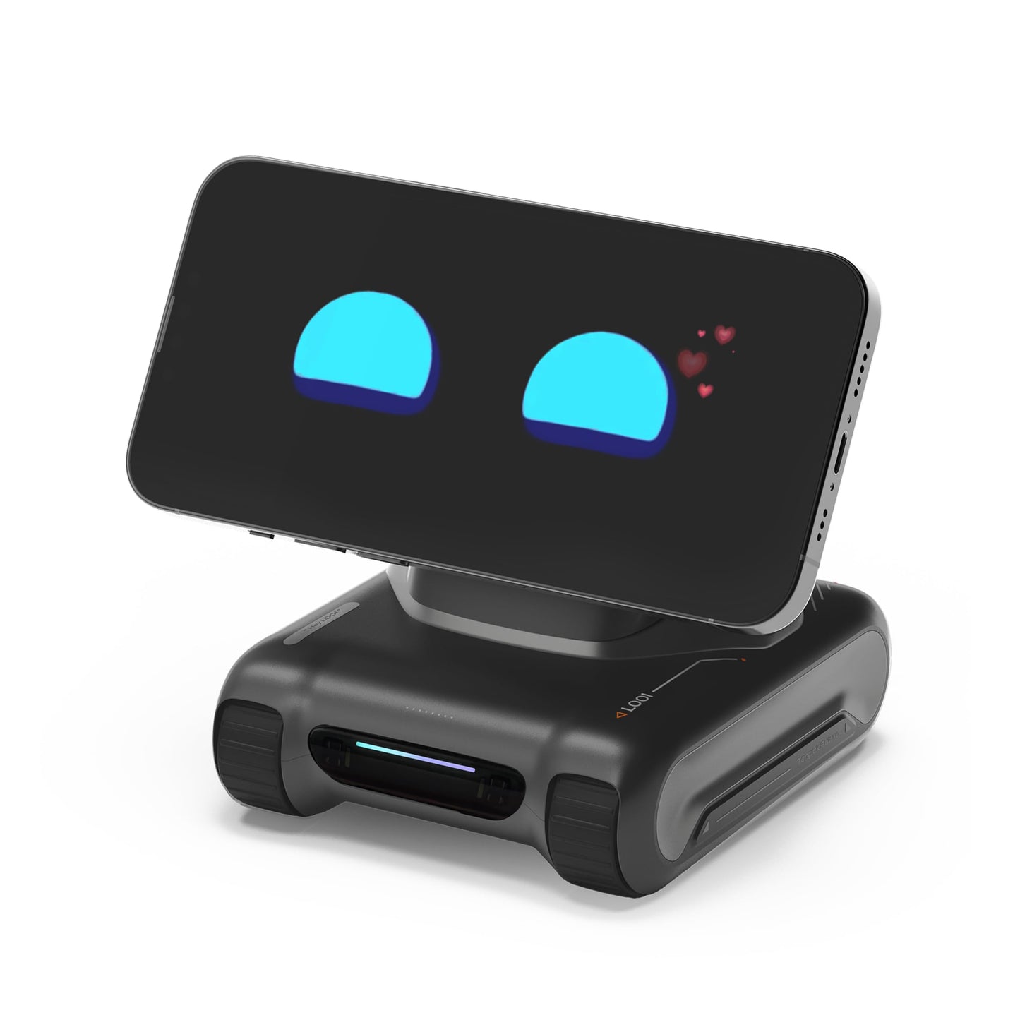 LOOI Robot-Space Black-AI Desktop Companion,ChatGPT&Gemini Voice Interaction,Visual Understanding,Personality&Memory,10W Wireless Charging,Tech&Gadget Gift,Electronic pets,Toy,Geek,Desktop Setup