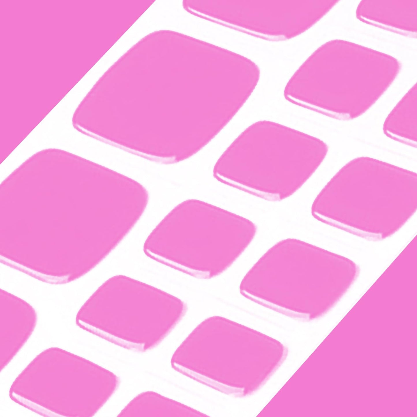 SILPECWEE Semi Cured Gel Nail Strips, Toenails Stickers Full Nail Wraps UV Light Required, Salon Quality, Easy to Apply & Remove, Toenail Strips for Women Girl (Vibrant Magenta - 32PCS)