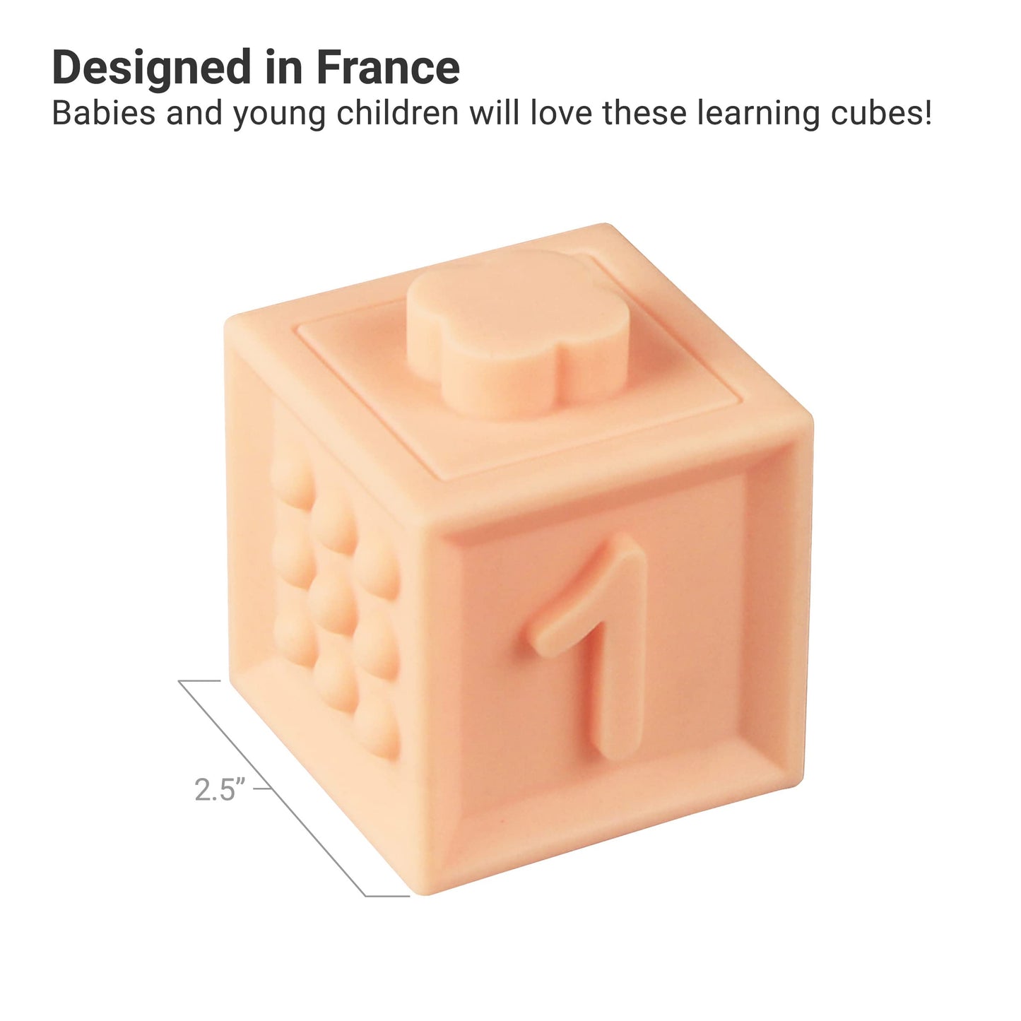 BabyToLove Discovery Cubes | Montessori Baby Blocks for Sensory & Motor Skill Development | Soft Stacking Blocks for Babies & Toddlers | Learning Toy | 12 Fun Shapes