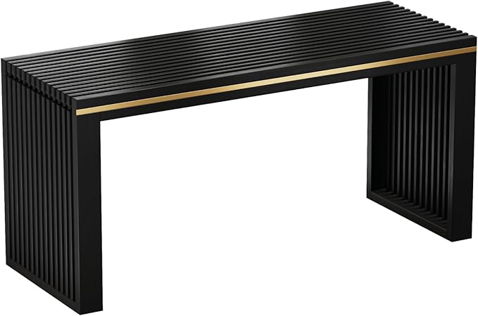 Bamboo Dining Bench Indoor Long Entryway Shoe Rack Benchs,Outdoor Modern Wood Benches 35 Inch Bamboo Bench for Living Room Hallway Bedroom Bathroom