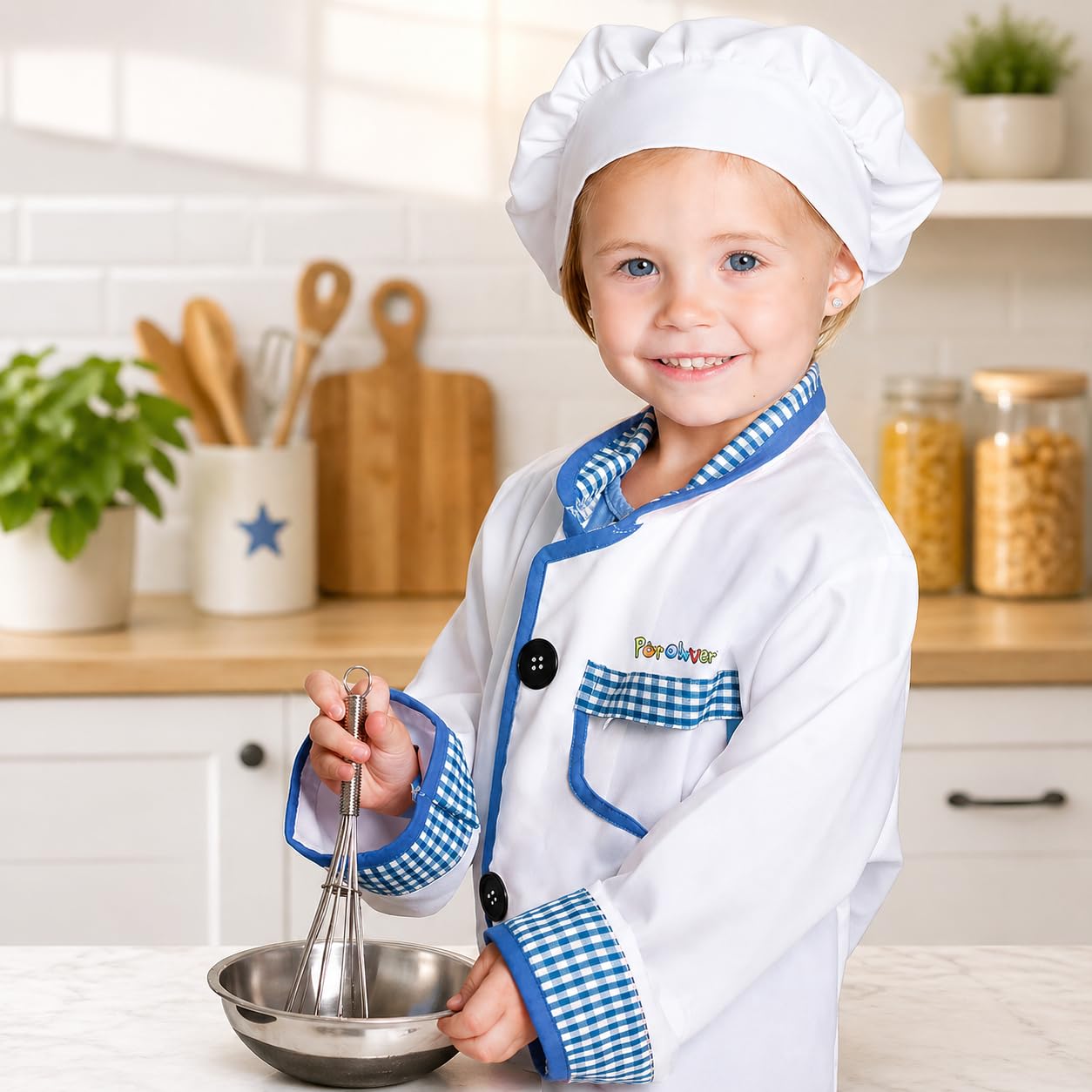 PopOhVer Deluxe Pots & Pans Set - 12 Piece Stainless Steel Play Kitchen Set - Realistic Looking Cookware for Imaginative Role Play - Great for Young Boys and Girls Ages 3+