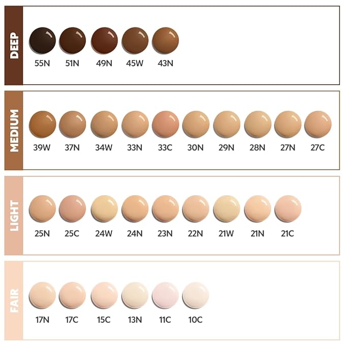 TIRTIR Mask Fit Red FoundationㅣLong Lasting Flawless Coverage, Energy Essence, Lightweight, Hydrating, Pore-Blurring, Breathable Satin Finish, Makeup, Radiant Skin, #45W Chestnut, 1.01 Fl Oz
