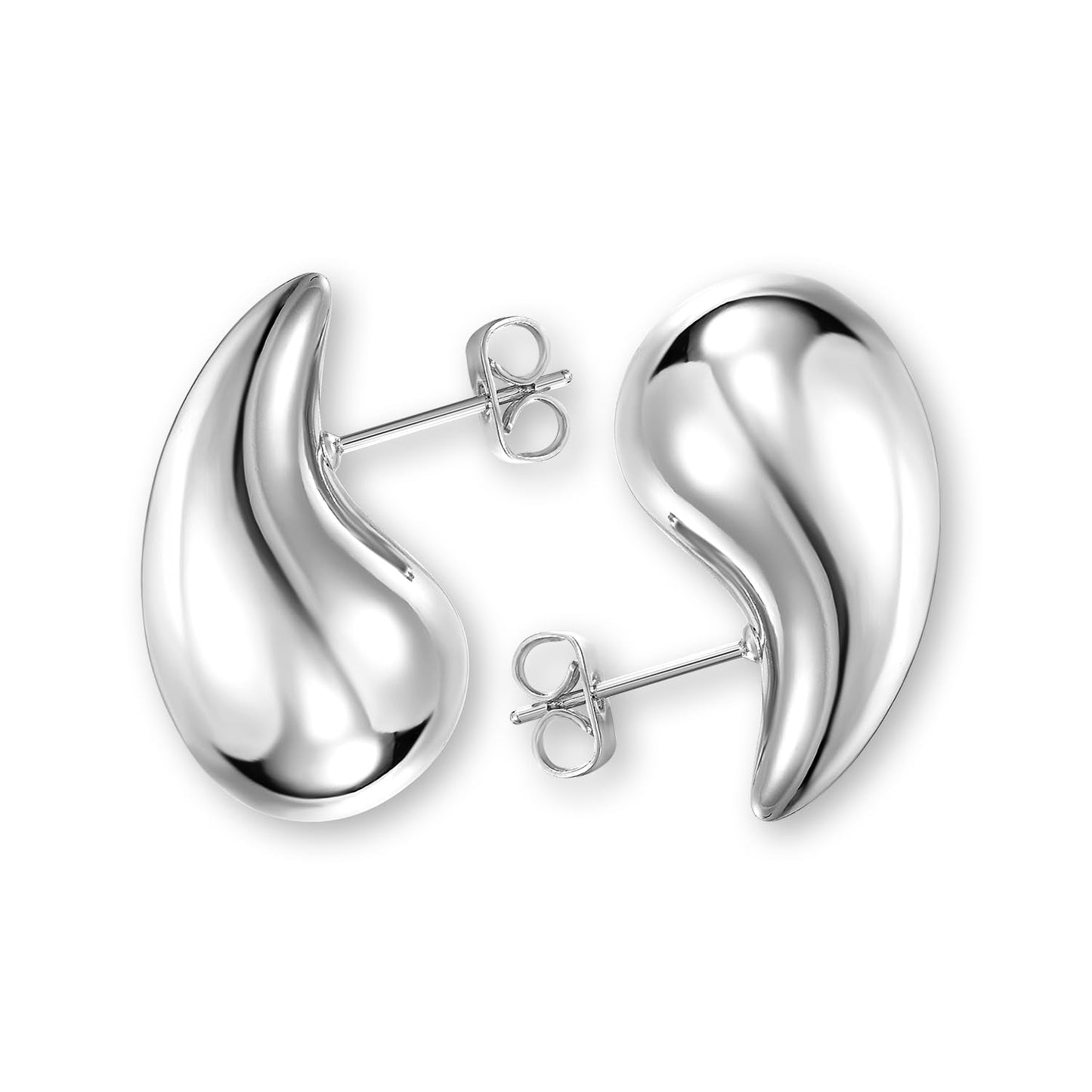 Teardrop Earrings Dupes for Women Gold Chunky Hoop Earring Dangle Earrings Water Drop Hypoallergenic Earring for Women