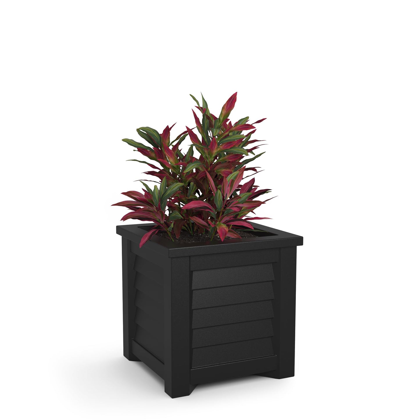 Mayne 5866-B Lakeland Square Patio Planter, 16x16, Black
