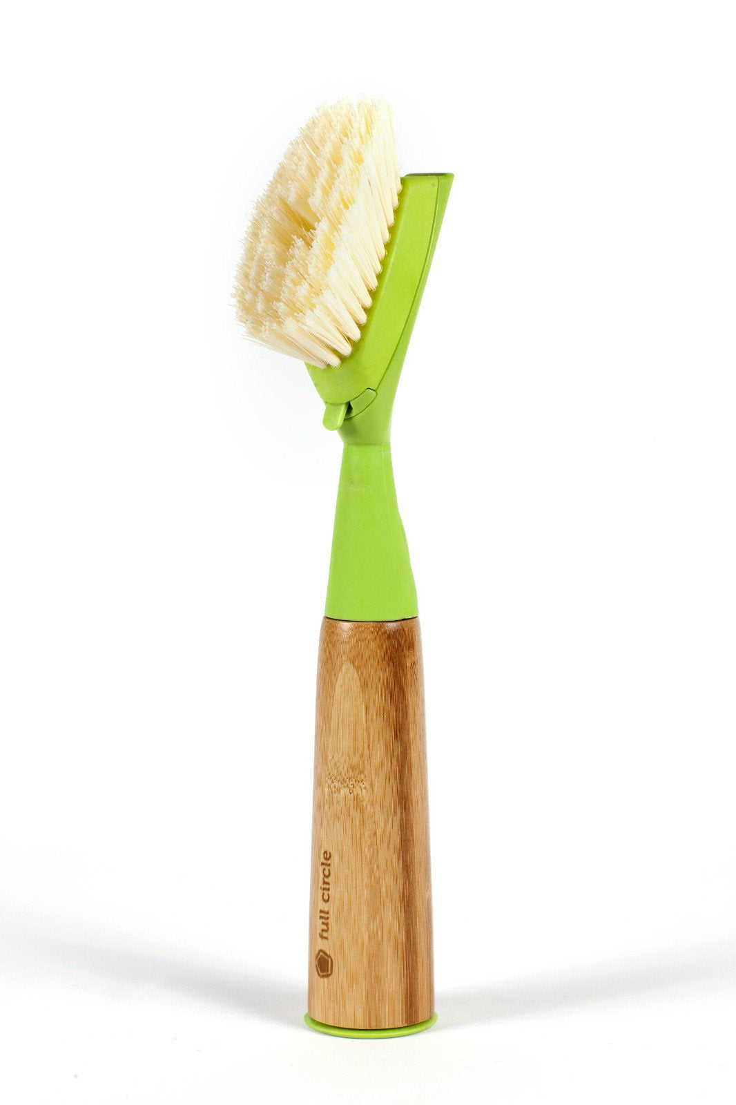 Full Circle Suds Up, Soap Dispensing Dish Brush, Tough Plant-Fiber Bristles & Sustainable Bamboo Handle, Safe for Nonstick