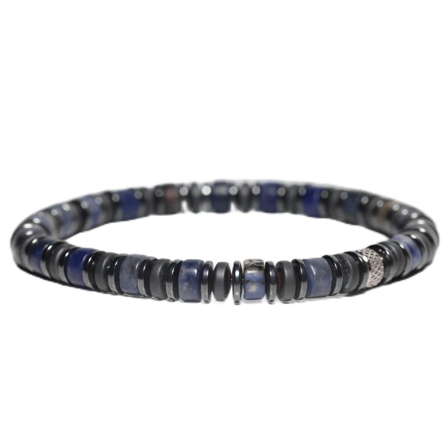 Men’s Natural Sodalite Stone Bracelet – Handmade Premium Beaded Bracelet for Men – Tigranes Jewelry
