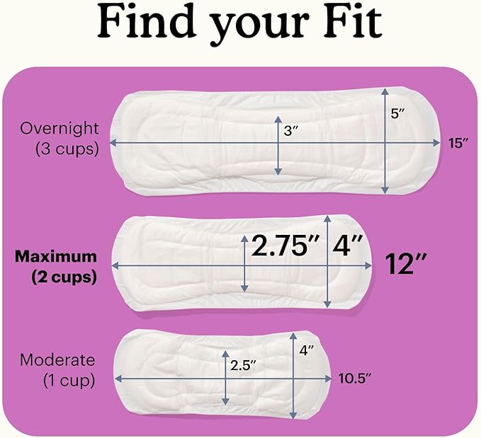 Because Incontinence Pads for Women - Maximum Absorbency, Postpartum Liners, Up to 100% Leak-Free Protection, Discreet Protection for Bladder Leaks, 6 Packs of 20 Count (120 Total)