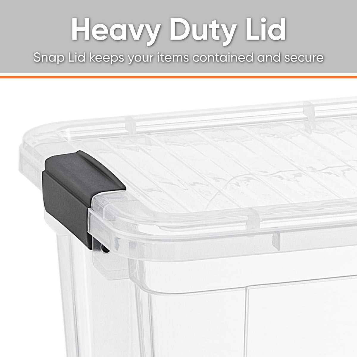 8.7 Quart Clear Plastic Storage Boxes with Lids (5 Count)