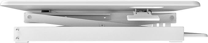 Rocelco 46" Large Height Adjustable Standing Desk Converter with Anti Fatigue Mat BUNDLE - Quick Sit Stand Up Triple Monitor Riser - Retractable Keyboard Tray - White (R DADRW-46-MAFM)