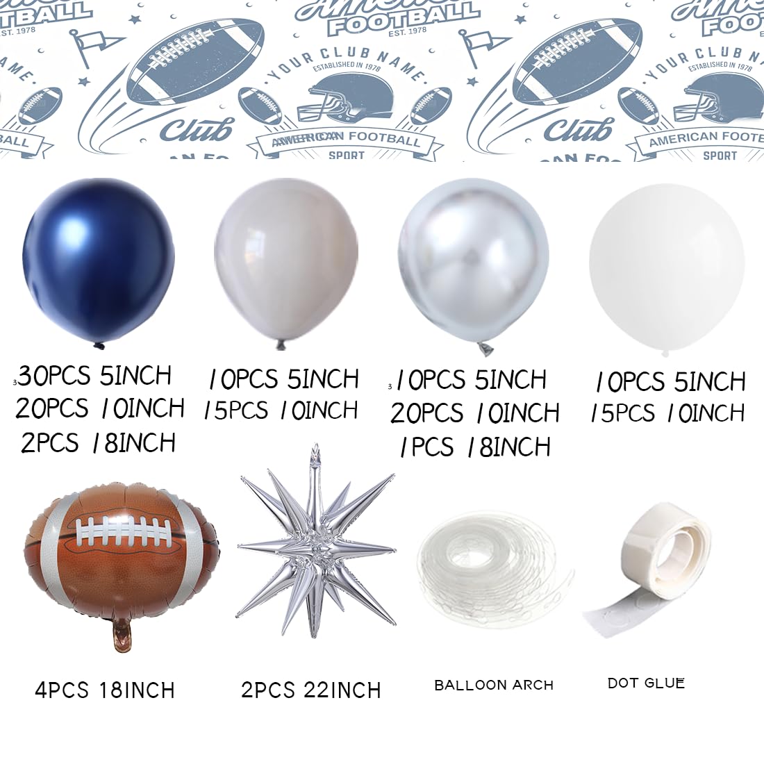 141Pcs Cowboy Balloon Arch Garland Kit Navy Blue White Sliver Balloons for Birthday Decor Western and Cowboy Theme Party Decorations