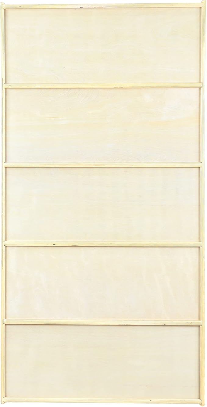 Classic Birch Book Shelf, Wooden Wall Organizer for Books, Toys, Office, and Kids Supplies, Natural (5 Tier - 60")