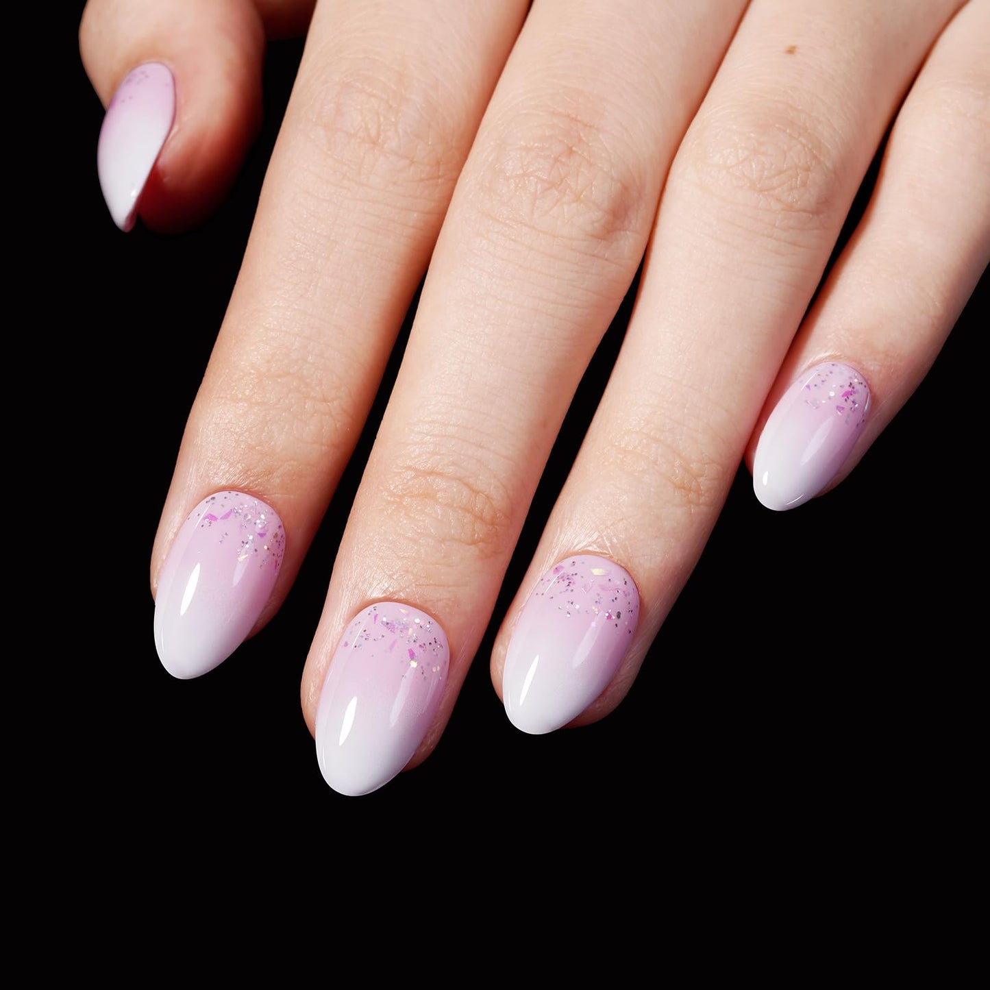 AILLSA Short Almond Nail Tips 450PCS Acrylic Gel Double-sided Matte Clear Pre-Buff Gel Nail Tips No Need Base Coat Press on Nails Tips for Extension 15 Sizes