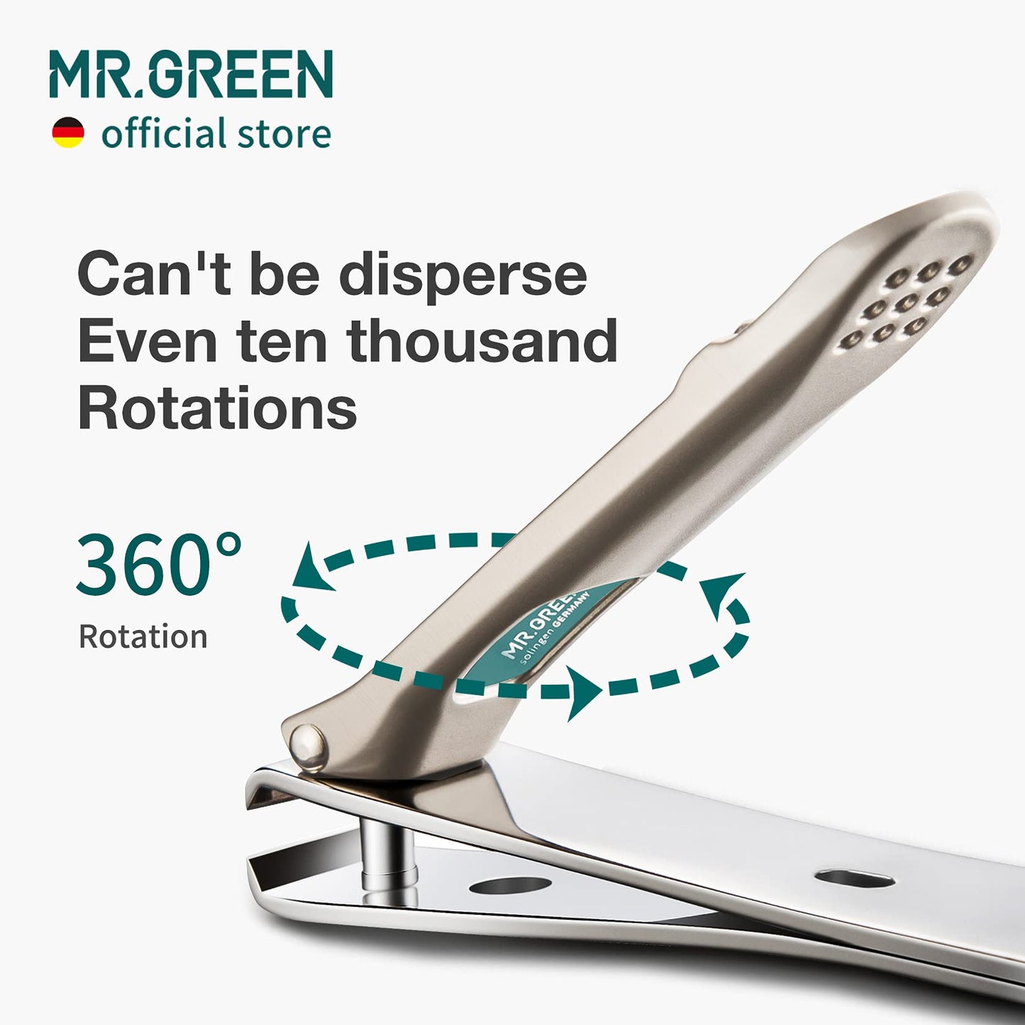 MR.GREEN Nail Clippers Curved Blades Fingernail Cutter Nippers Manicure Scissors Stainless Steel Pedicure Tools with Nail Flies (Medium-Blue)