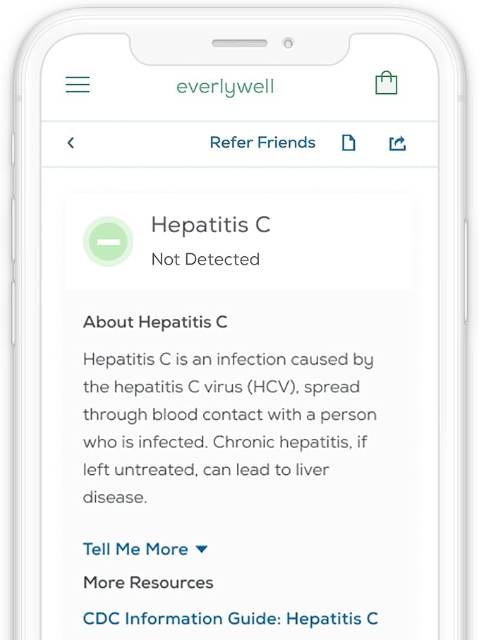 Everlywell Hepatitis C Test - at-Home Collection Kit - Discreet, Accurate Results from a CLIA-Certified Lab Within Days - Ages 18+
