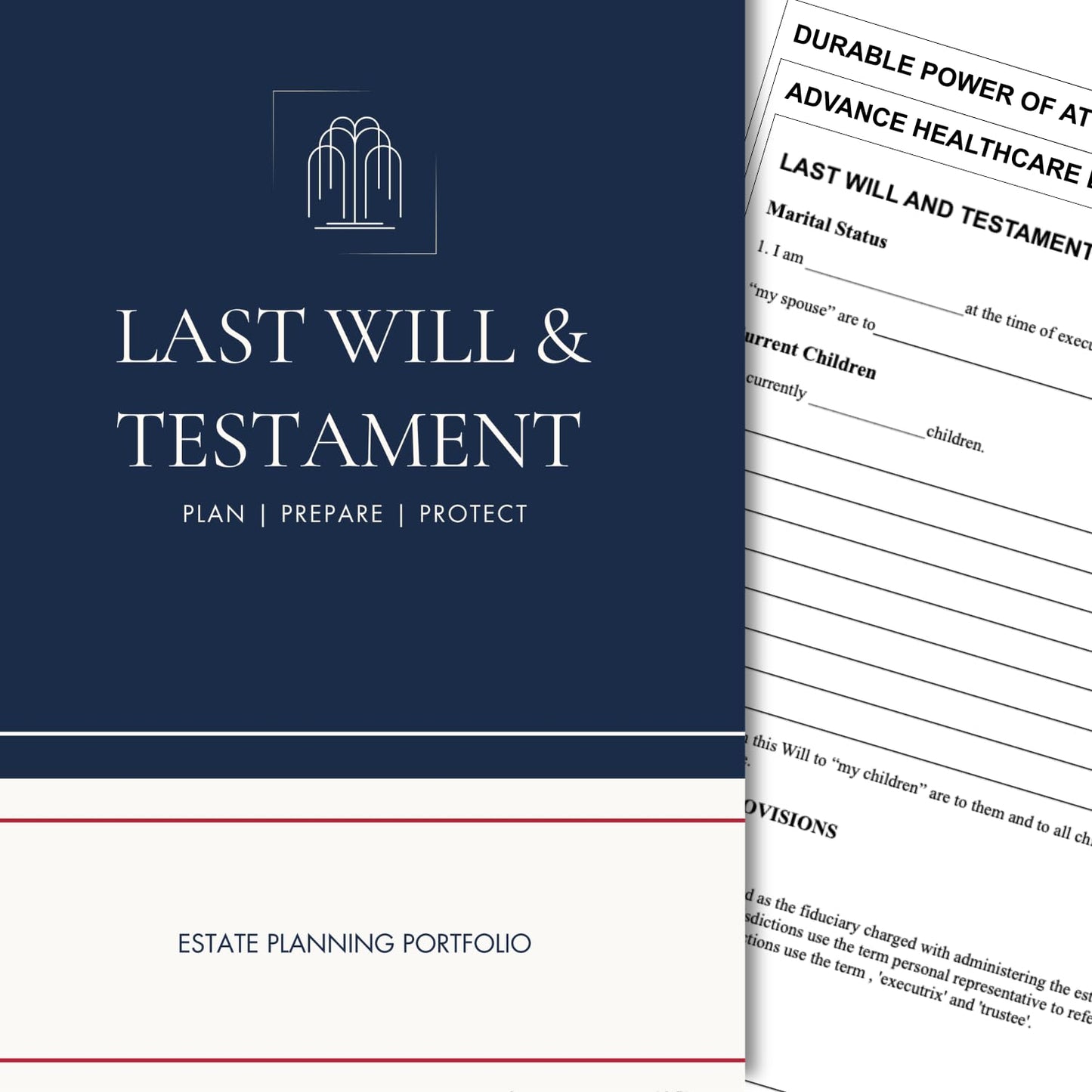 By The Willow Estate Planning Kit – Last Will and Testament Kit, Living Will, Durable Power of Attorney & Medical Directive - Attorney Approved Forms, Valid in 50 States